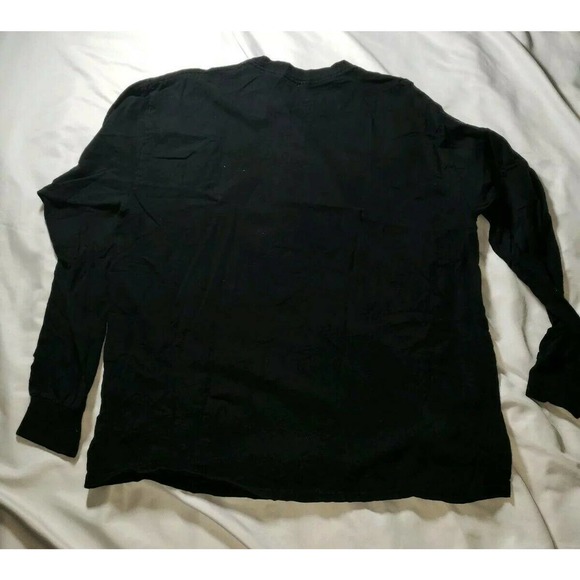 U.S. Army Black with Camo Text Long Sleeve T- Shirt Size Large - Picture 4 of 4